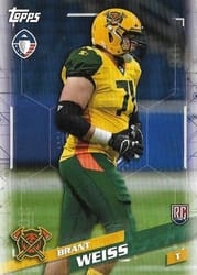 2019 Topps AAF Base Set Brant Weiss #35 card