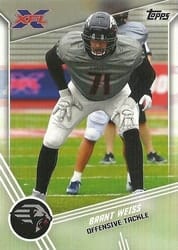 2020 Topps XFL Base Set Brant Weiss #153 card