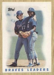 1987 Topps Base Set Braves Leaders #31 card