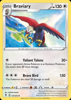 Evolving Skies Braviary #137 card