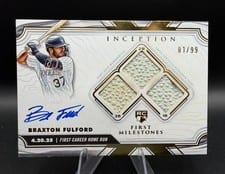 2025 Topps Inception MLB First Milestone Autograph Relics Home Run Braxton Fulford #ARHR-BF card