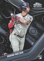 2023 Topps Chrome Black Base Set Brayan Rocchio #77 card