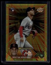 2023 Topps Chrome Update Radiating Rookies Brayan Rocchio #RR-29 card
