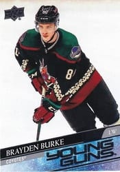 2020-21 Upper Deck Base Set Brayden Burke #499 card