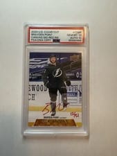 2020-21 Upper Deck Clear Cut Canvas Signatures Brayden Point #CS-BP card