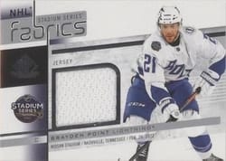 2022-23 SP Game Used 2022 NHL Stadium Series Jersey Relics Brayden Point #STS-4 card