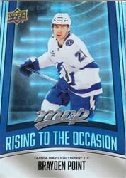 2025-26 Upper Deck MVP Rising to the Occasion Brayden Point #RO-7 card