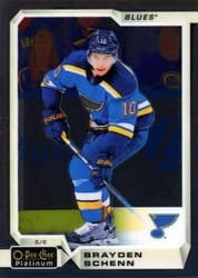 2018-19 O-Pee-Chee Platinum Base Set Brayden Schenn #73 card