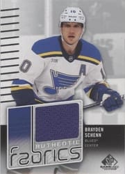 2022-23 SP Game Used Authentic Fabrics Brayden Schenn #AF-BS card