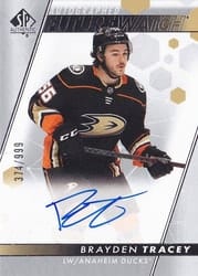 2022-23 SP Authentic Base Set Brayden Tracey #110 card