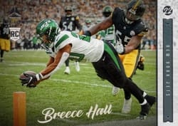 2022 Panini Chronicles Luminance Update Rookies Breece Hall #220 card