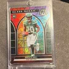 2022 Panini Mosaic Glass Mosaic Breece Hall #GM-25 card