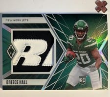 2022 Panini Phoenix Rookie Jumbo Memorabilia Breece Hall #RJM-13 card