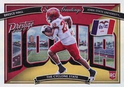 2022 Panini Prestige Seasons Greetings Breece Hall #SG-13 card