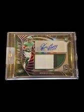 2022 Panini Spectra Radiant Rookie Patch Signatures Breece Hall #RAD-BHA card