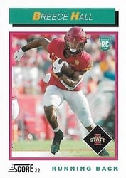 2022 Score 1992 Throwback Rookie Breece Hall #TB5 card