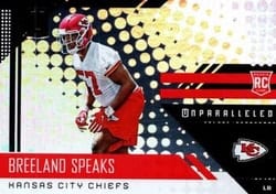 2018 Panini Unparalleled Base Set Breeland Speaks #260 card
