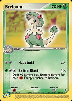 2003 Ruby & Sapphire Breloom #16 card
