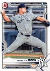 2021 Bowman Draft Base Set Brendan Beck #BD-118 card