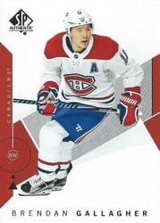 2018-19 SP Authentic Base Set Brendan Gallagher #33 card