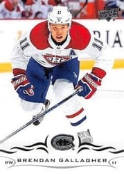 2018-19 Upper Deck Base Set Brendan Gallagher #100 card
