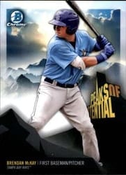 2018 Bowman Chrome Peaks of Potential Brendan McKay #PP-BMC card