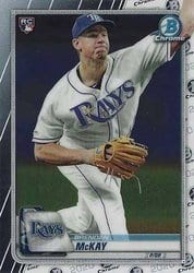 2020 Bowman Chrome Base Set Brendan McKay #80 card