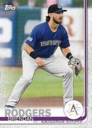 2019 Topps Pro Debut Base Set Brendan Rodgers #22b card