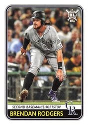 2020 Topps Big League Base Set Brendan Rodgers #168 card
