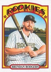 2021 Topps Heritage Base Set Brendan Rodgers #593 card