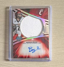 2025 Bowman University Best Prospect Jumbo Relic Autographs Refractor Brendan Sorsby #JRA-BS card