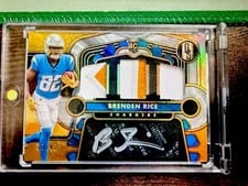 2024 Panini Gold Standard Rookie Jersey Autographs Triple Brenden Rice #19 card