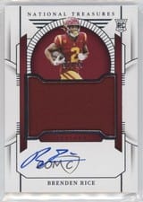 Brenden Rice 2024 Panini National Treasures Collegiate College Materials Signatures card