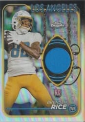 2024 Topps Chrome Topps Chrome Rookie Relics Brenden Rice #CRR-BR card