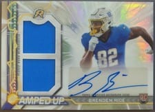 2024 Topps Resurgence Amped Up Rookie Relic Autographs Brenden Rice #AU-BR card