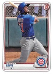 2020 Bowman Draft Base Set Brennen Davis #BD-187 card
