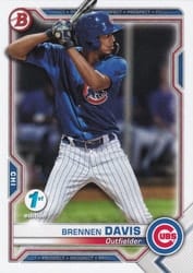 2021 Bowman 1st Edition Base Set Brennen Davis #BP-65 card
