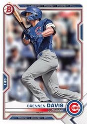 2021 Bowman Draft Base Set Brennen Davis #BD-124 card