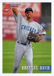 2021 Bowman Heritage Base Set Brennen Davis #182 card