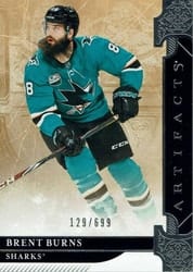 2019-20 Upper Deck Artifacts Base Set Brent Burns #127 card