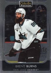 2021-22 O-Pee-Chee Platinum Base Set Brent Burns #124 card