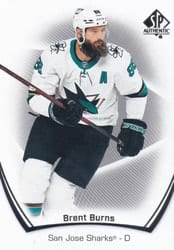2021-22 SP Authentic Base Set Brent Burns #72 card