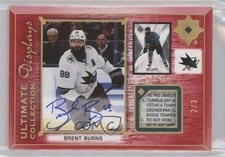 2021-22 Upper Deck Ultimate Collection Ultimate Display Autograph Jersey Brent Burns #UDA-BU card