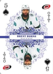 2022-23 O-Pee-Chee Playing Cards Brent Burns #5-SPADES card