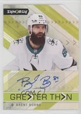 2022-23 Upper Deck Synergy Greater Than Signatures Brent Burns #GT-BB card