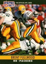 1990 Pro Set Base Set Brent Fullwood #107 card