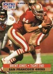 1991 Pro Set Base Set Brent Jones #652 card