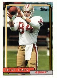 1992 Topps Base Set Brent Jones #627 card