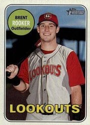 2018 Topps Heritage Minor League Base Set Brent Rooker #127 card
