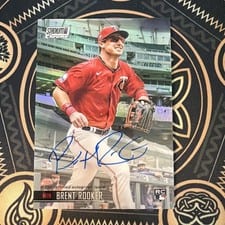 2021 Stadium Club Chrome Autographs Brent Rooker #SCCAV-BR card